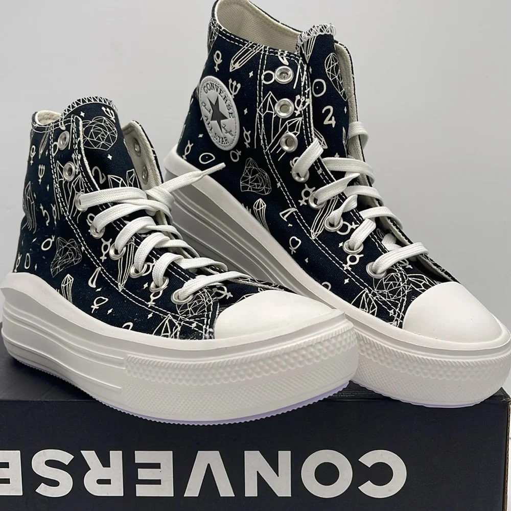 Converse WMNS CTAS MOVE HI
BLACK/NATURAL IVORY A03725C Platforms Sneakers - Picture 4 of 16